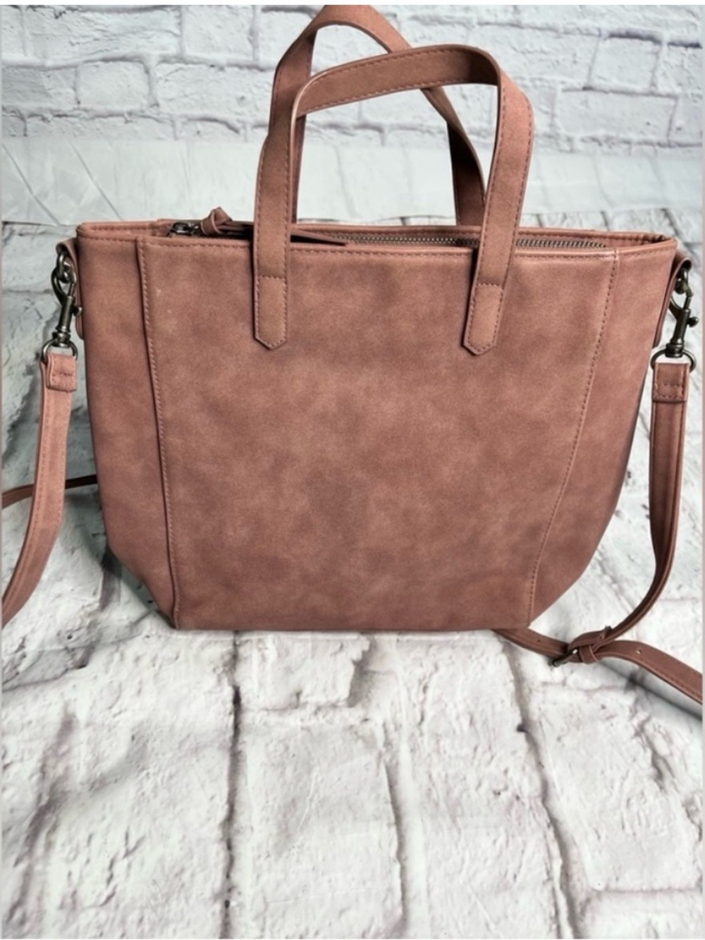 Universal thread faux leather crossbody bag